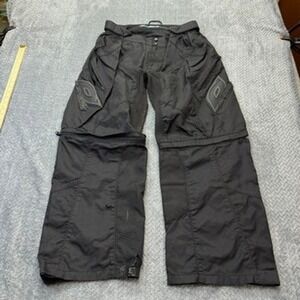O'Neal Apocalypse Motocross Mans Pants 38 Black Convertible Zip Off Cargo *READ*